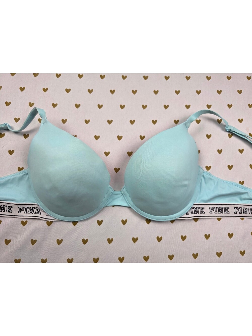 Victorias Secret Pink Blue 36B Wear Everywhere Push Up Bra